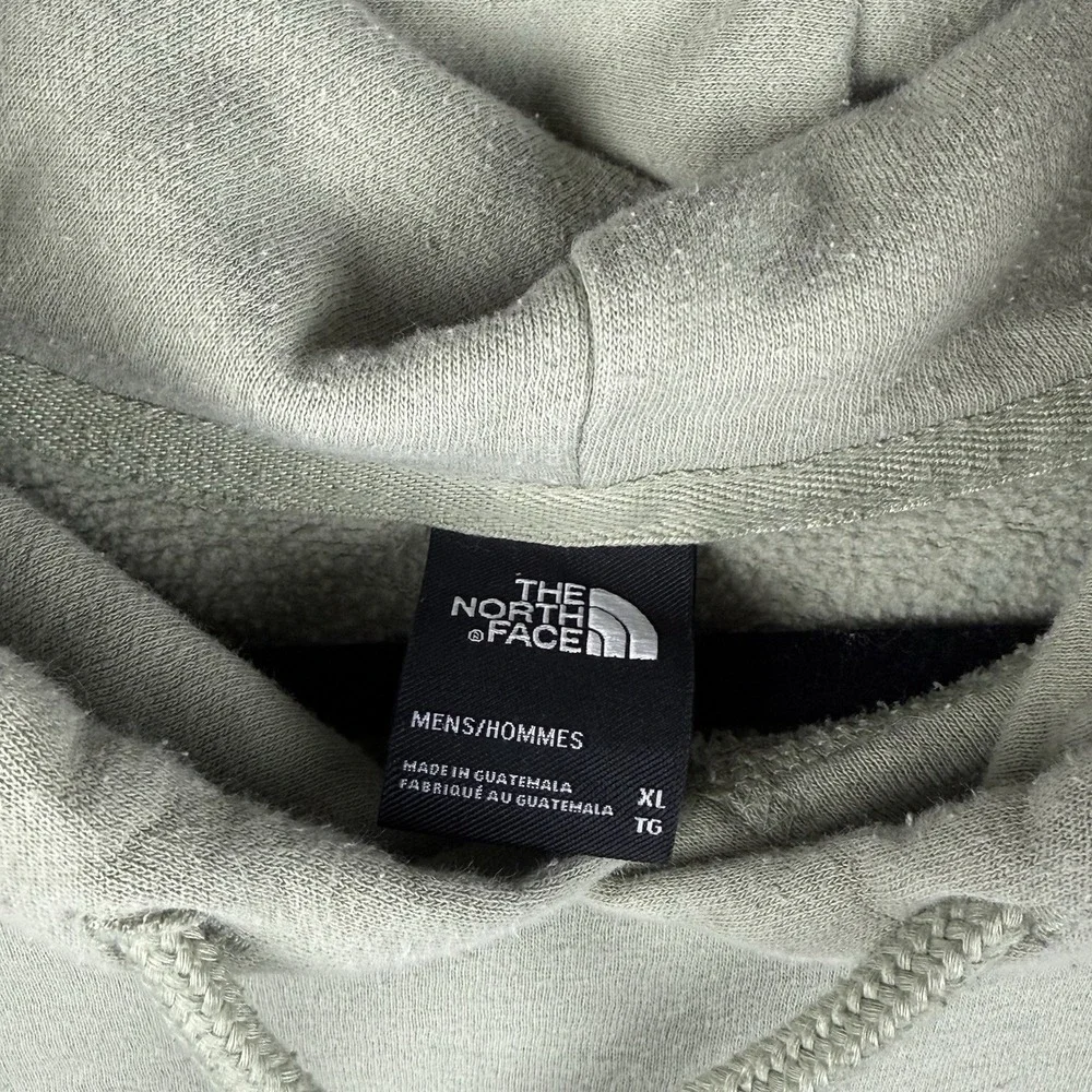 The North Face Hoodie Mens XL Green California Patch Fleece Sweatshirt Logo‎